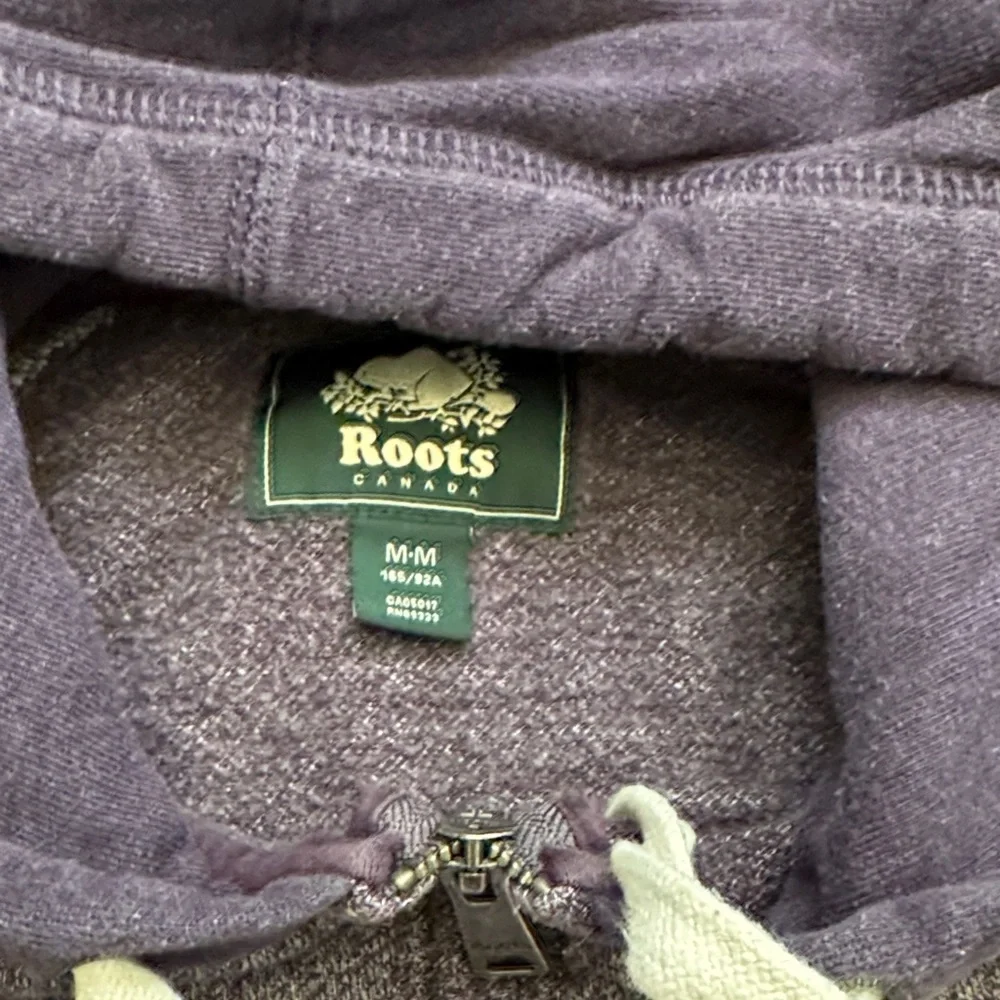 Roots Women’s Heathered Purple Zip-Up Hoodie - Picture 2 of 6